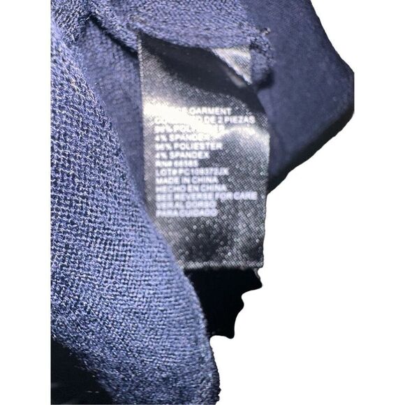 NEW WITH TAGS PERCEPTIONS Womens Tie Front stylish Soft Jacket Classic Navy blue - Picture 6 of 11